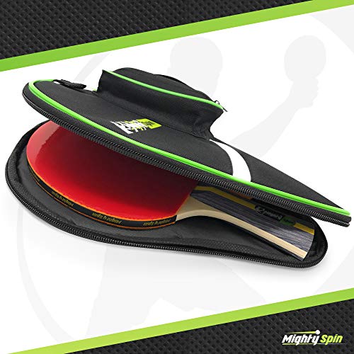 image for MightySpin Ping Pong Paddle Racket Case - Front Pocket for Balls Table