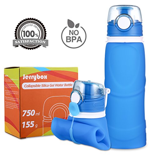 JerryBox Acqua Bottiglia Pieghevole Silicone - 750...