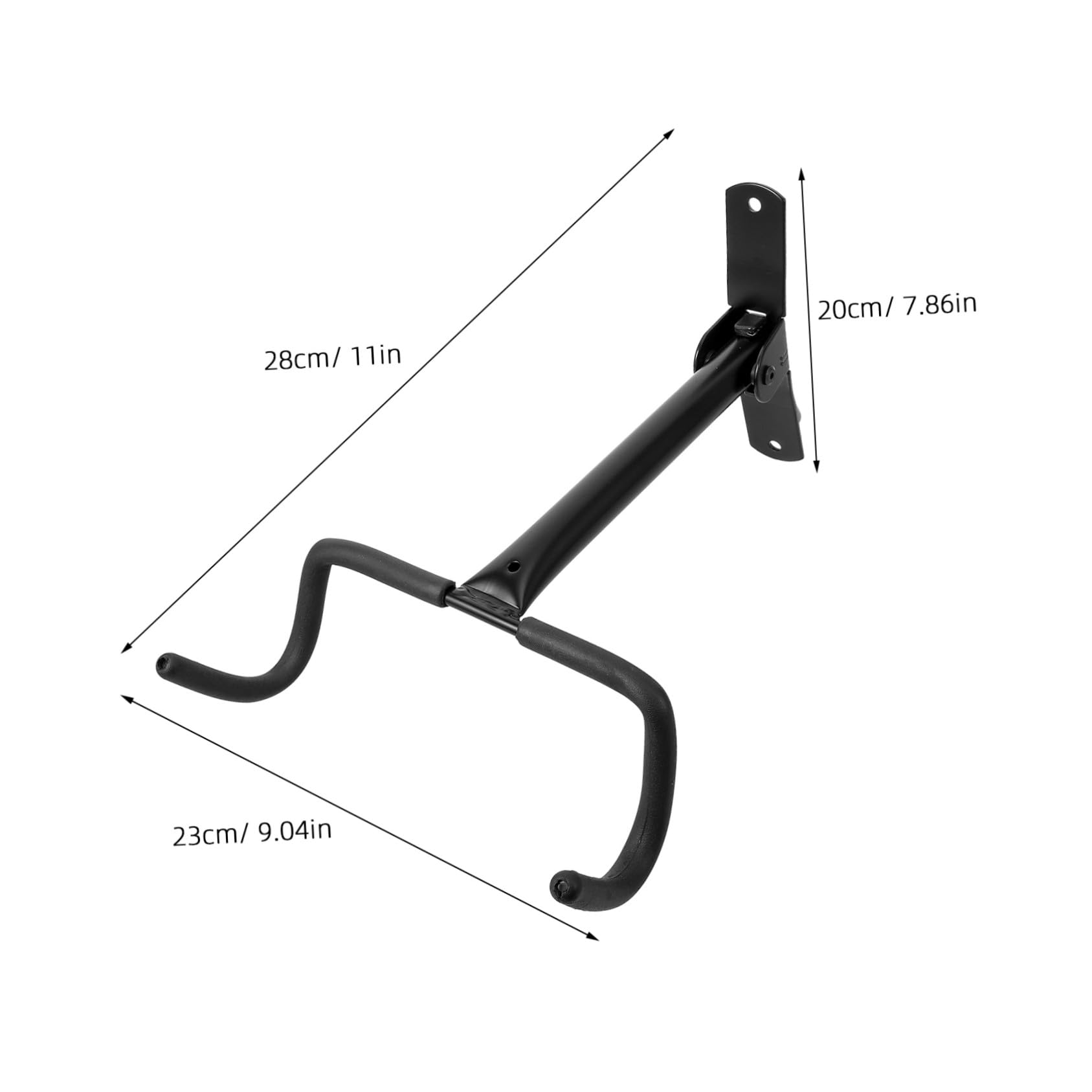 Supporto Salvaspazio p e Acciaio Parete Bicicletta per Pieghevole Nero, Gancio Doppio Mountain Bike, Garage e Capannone
