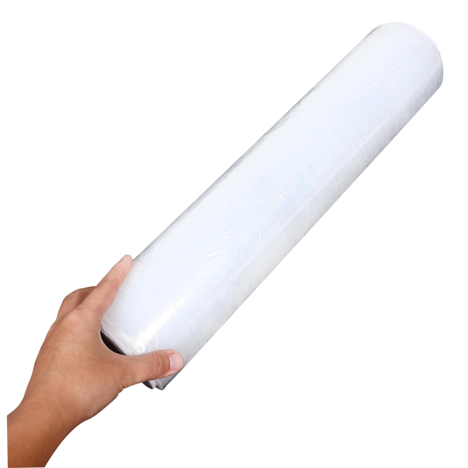 Rollo de Película Estirable Transparente de 45cm, Hdpe para Embalaje | Envoltura Adhesiva para Envío Seguro, Alta Elasticidad Industrial, Material de Embalaje para Mudanza