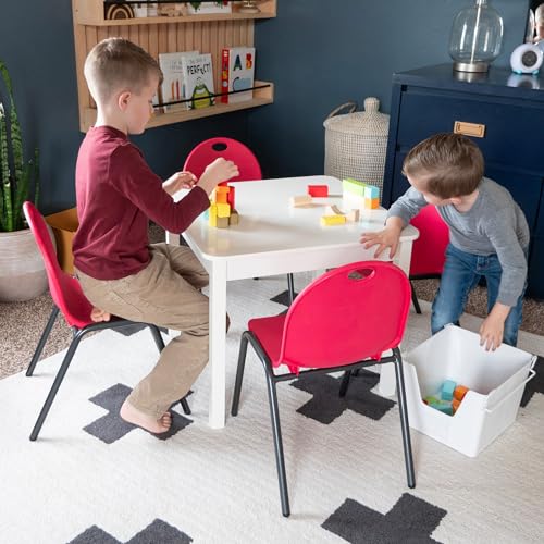 Backyard Discovery 12" Kid's Stacking Chairs-4 Pack-Red - image 9