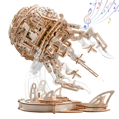 3D Wooden Puzzles for Adults, 3D Puzzle Model Aurora Jellyfish Toys Building Kits, DIY Wood Crafts Cool Toy Hobbies for Men Women, Creative Assembly Gifts