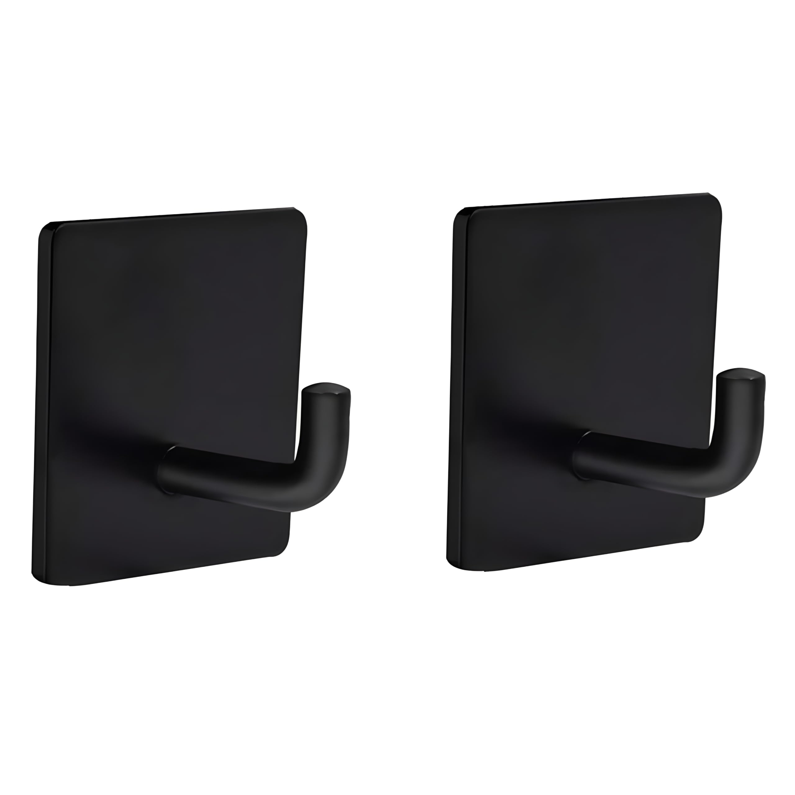 JIALTO 2 PCS Self Adhesive Hooks/Wall hangings Hook/Waterproof Stainless Steel Hooks for Wall Without Drilling Heavy Duty Bathroom Kitchen Towel Wall Hooks for Hanging Strong Coat (J Hook Black)-image-29