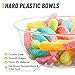 Qeirudu 10 oz Small Clear Plastic Bowls, 60 Pack Disposable Hard Plastic Party Serving Bowls for Salads, Ice Creams, Fruit, Desserts, Parfaits, Snacks