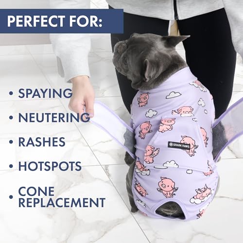 Image of Spark Paws Dog Recovery Suit - Surgical Onesie After Surgery, Male & Female