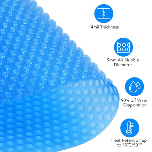 Cobertor Solar para Piscina 16x32 pies Rectangular Azul miniatura 3