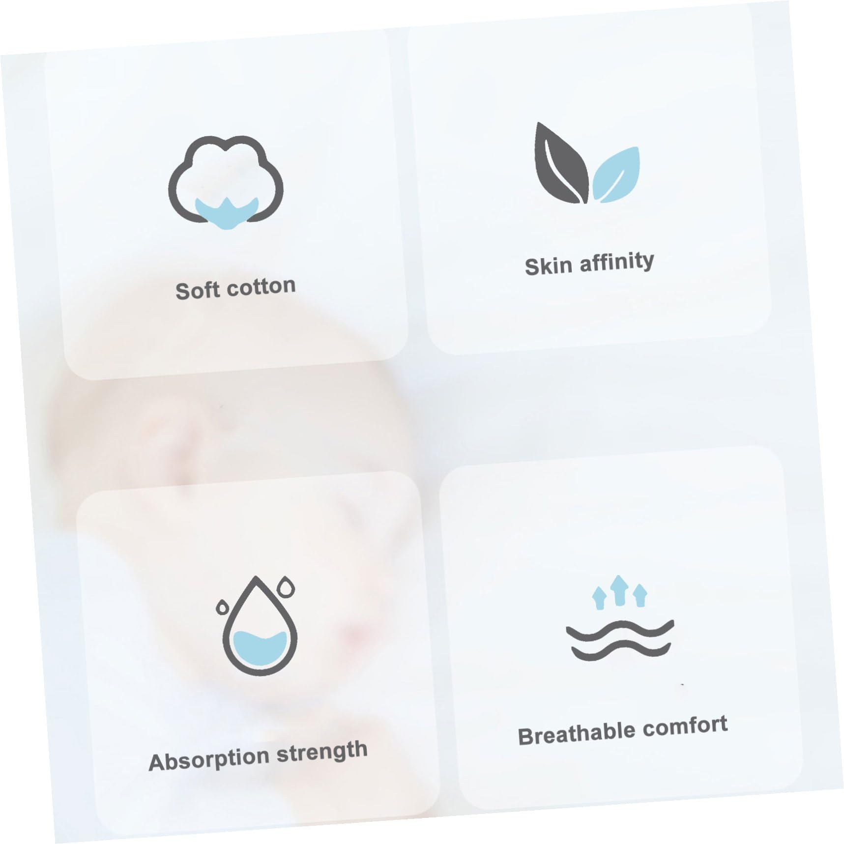 6 piezas Insertos de de Reutilizables de Bambú Forros Absorbentes y Transpirables para Bebés Material Ecológico Lavables y Cómodos para Recién Nacidos