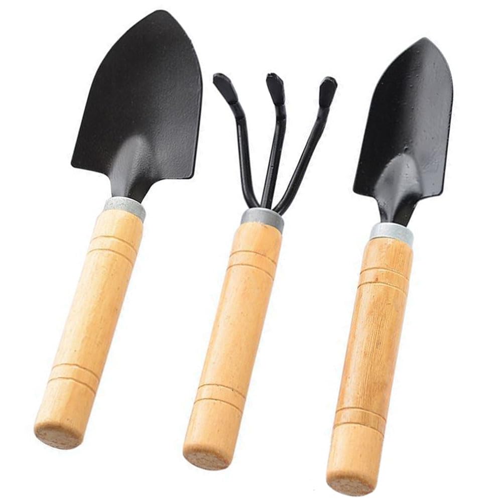 Garden Tools Set,Succulent Tools,Armastuse 3piece Mini Gardening Plant Tools, Mini Wooden Handle Shovel Gardening Tool,For Seedling Soil, Caring Succulent