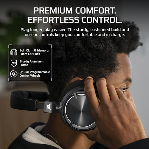 Corsair Virtuoso MAX Wireless Bluetooth PC PS5 Gaming Headset – Black - image 8
