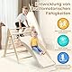 5 in 1 Pikler Dreieck Set Kinder Montessori Kletterdreieck Set mit Klappdreieck Leiter, Holz umkehrbare Kleinkind Kletterrutsche Seasaw für Indoor/Outdoor