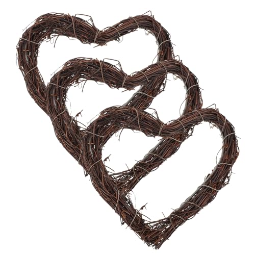 TOYANDONA Heart Shaped Grapevine Wreath Ring...