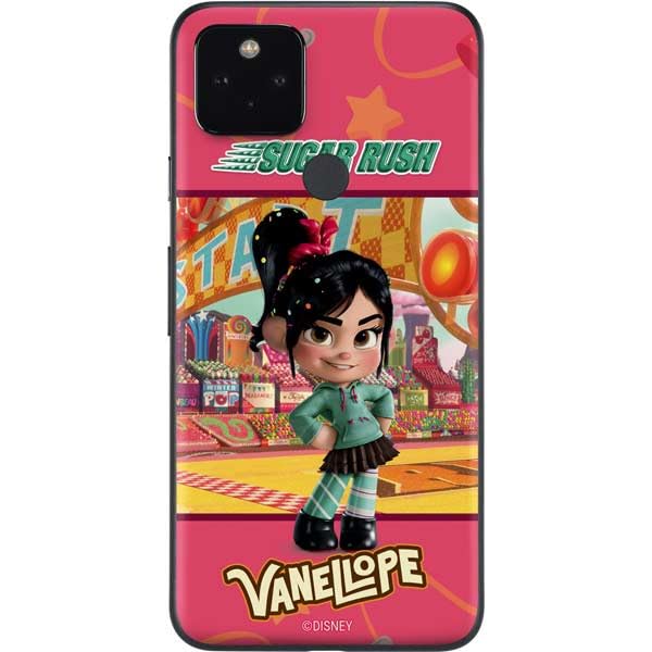 Skinit Decal Phone Skin Compatible with Google Pixel 4a 5G - Officially Licensed Disney Wreck-it Ralph Vanellope Sugar Rush Design