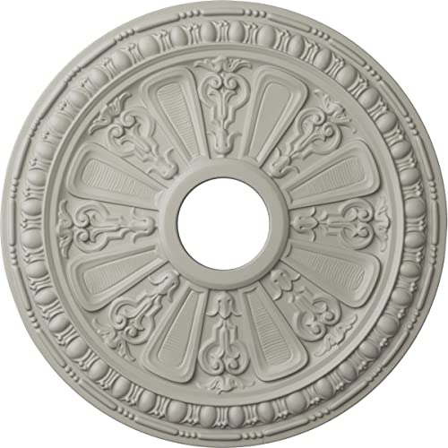 Image of Ekena Millwork CM18RAPCF Raymond Ceiling Medallion fits Canopies up to 5 1 /8, Pot of Cream