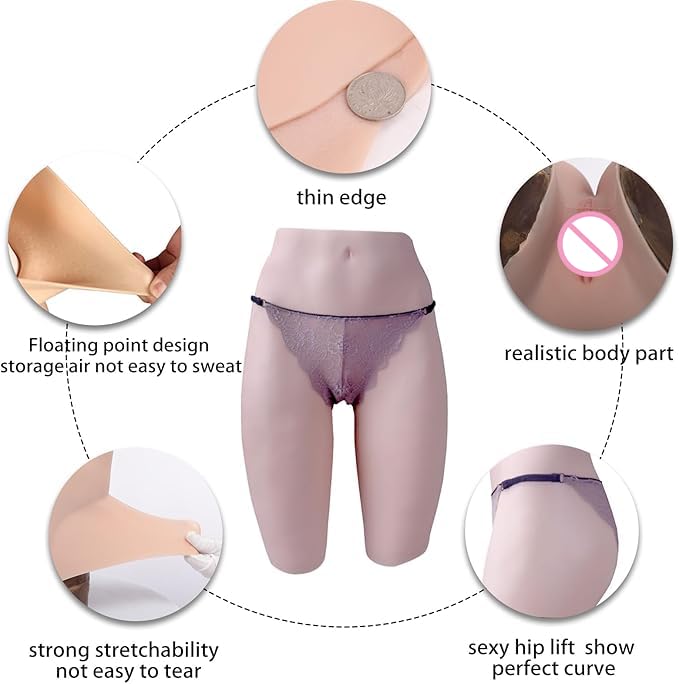 Realistic Silicone Vagina Panties Hip Buttock Thicken Panty For Crossdressers Drag Queen Shaping Body Enhancer3