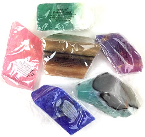 Soap Rocks Set 6 Piece Palm Stones Random Variety Pack Bundle TS Pink