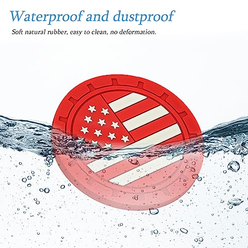 image for AUCELI 4 Pack Car Cup Holder Coasters, Colored American Flag US Flag I