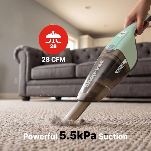Image of Shop-Vac Wet /Dry Handheld Vacuum Cordless, Wall-Mounted Hand Vac, Green