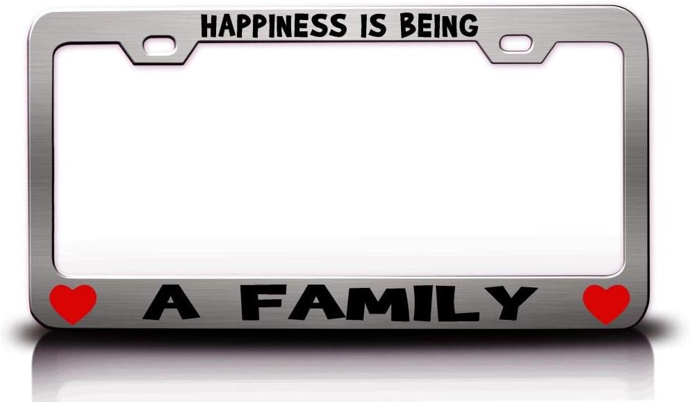 Happiness is Being A Family Careers Professions Car SUV Truck License Plate Frame Ch w33
