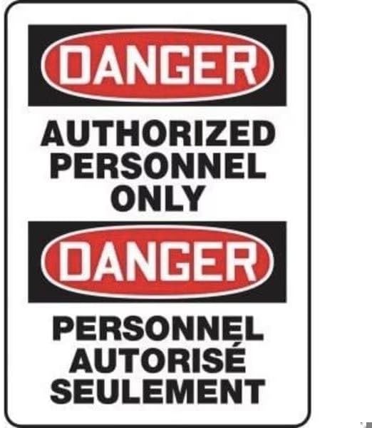 BILINGUAL ANSI SIGN CYLINDERS 10 in x 14 in, Mfr: MTAS300VA-A