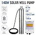 Pumplus DC 400W Solar Water Well Pump Kit, 24V Stainless Steel Deep Well Submersible Solar Pump System with MPPT Controller and 2pcs 12V 100Ah Battery for Home or Industrial use