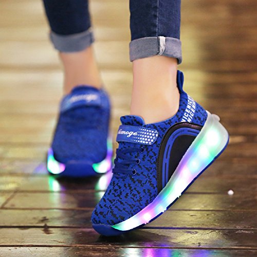Image of Ylllu Kids LED Roller Skate Shoes with Wheel Light up Roller Shoes Gift for Girls Boys Children