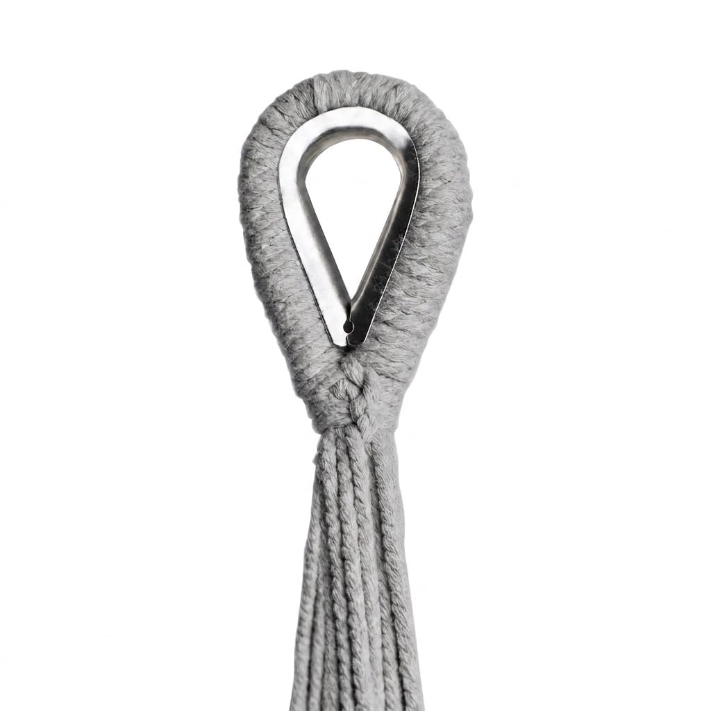 BOGATECO Sedia Amaca Sospesa con 2 Cuscini | con Supporto in Legno | Portata 150 kg | Perfetto per Interno & Esterno | a Casa, Patio, Cortile e Giardino | Grigio Scuro