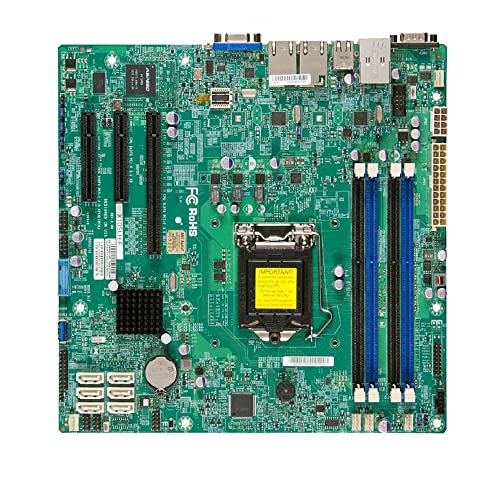 X10SLH-F For Server Motherboard E3-1200 v3/v4 4th Gen. Core i3 ECC Dual Gigabit Ethernet LAN Ports LGA1150 DDR3