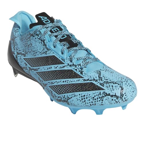 Image of Adidas Men's Adizero Electric Football Cleats, Bright Cyan /Black /Bright Cyan, 7 Medium