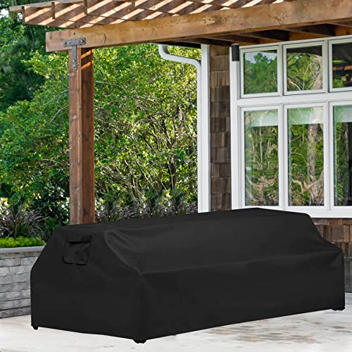 WOMACO Waterproof Picnic Table Cover, Heavy Duty 70 72 inches Patio Outdoor Table & Bench Cover for Winter, Water-Resistant 6ft Picnic Table Tarp (6ft-70/72in)