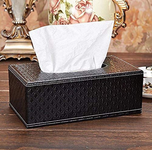 Boîte à mouchoirs en cuir GZZ pour cacher les cartons et ranger le salon
