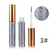 Eyeliner Glitter Liquid Eyeshadow 3 Color Metallic Glitter Sparkling Eyeliner Face Eye Cosmetic Glow Shimmer Makeup Glitter Eyeshadow Liquid Long Lasting Eyeliner Eye Shadow Gold,Silver and Purple