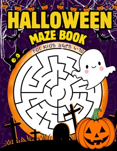 Halloween Maze Book for Kids Ages 4 - 10: Halloween
