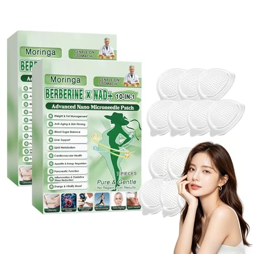POSOJPIP Moringa Berberine Patches 2026 Upgraded 10-in-1 Nano Microdarts Patch Natural Herbal Body Patch for Women & Men Suitable for All Skin Types - Set of 2 Boxes