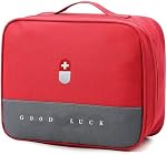 First Aid Kit Sac Rouge, Sac de rangement médical vide Trousse de survie, Portable Grandes fournitures médicales d'urgence Sac de poche pour la maison Camping de plein air Randonnée Voyage