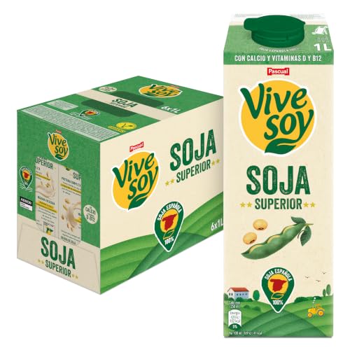 Vivesoy - Bebida Vegetal de Soja 100% Cultivo Local - Pack 6 x 1L