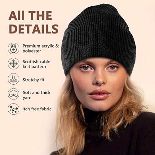 ZRUHIG Bluetooth Beanie hat, Bluetooth V5.0 Winter Music Hat Knit Running Cap men with Stereo Speakers Upgraded Unisex Wireless hats Unique for Women Mom Her Men Teens Boys Girls