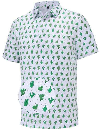 Camiseta Polo para Hombre de Golf, Secado Rápido y Absorción de Humedad, Estilo Casual y Divertido miniatura 1