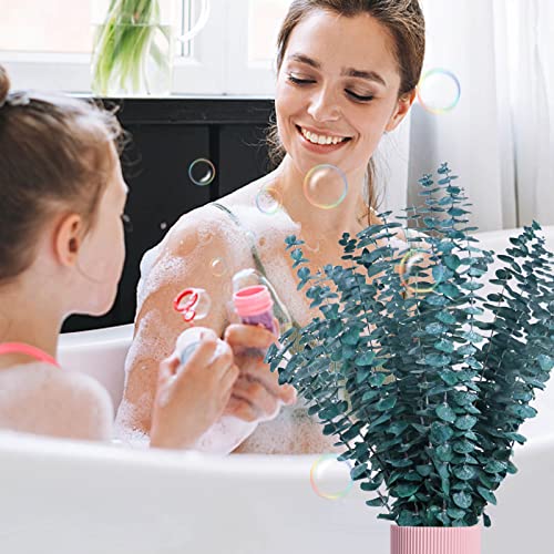 17 Pcs-Blue-Dried-Preserved-Eucalyptus-Stems, 17" Real Hanging Eucalyptus For Shower, 100% Natural Live Eucalyptus Greenery Leaves For Vase Filler, Home Spa, Fragrance, Flower Decor #TOP1