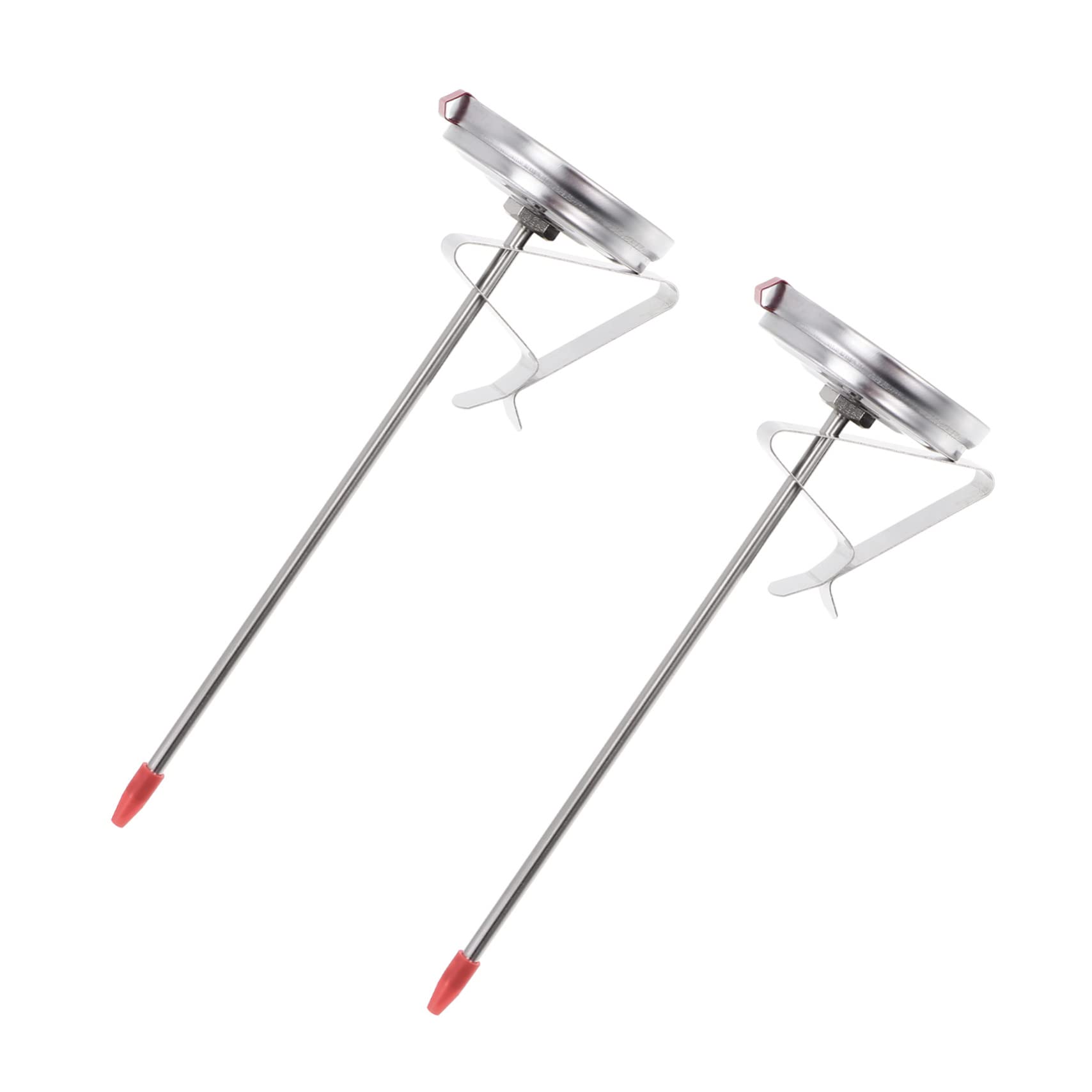 KICHOUSE 4pcs - Stainless Steel Kitchen Food Thermometer for Cooking and Oil Measurement High-Precision Auto Detection for BBQ and Kitchen Use