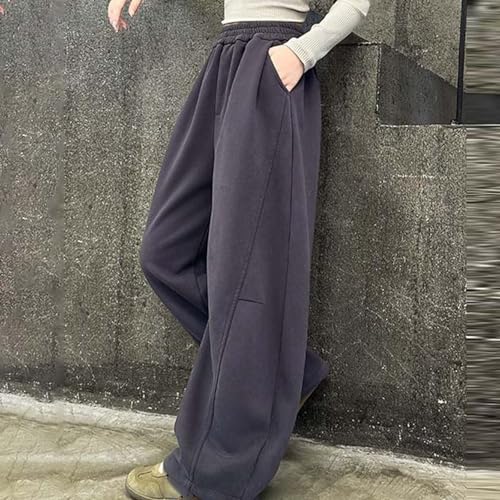 Baggy Sweatpants for Boys Girls Wide Leg Fleece Soft Jogger Straight Leg Sport Pants Kids Elastic Waist Warm Trousers3