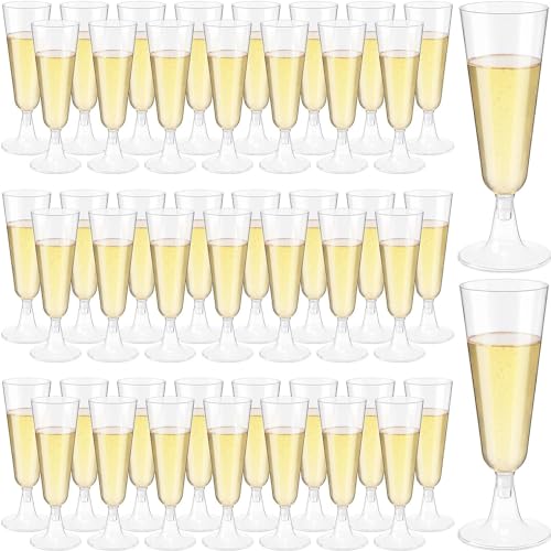 Lutranstra 60 Stück Sektgläser Plastik 160ml - Hochzeitsgläser Bruchsicher