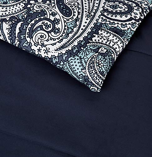 Amazon Basics 6-Piece Ultra-Soft Microfiber Bed-In-A-Bag Comforter Bedding Set - Twin/Twin XL, Blue Paisley - Image 7