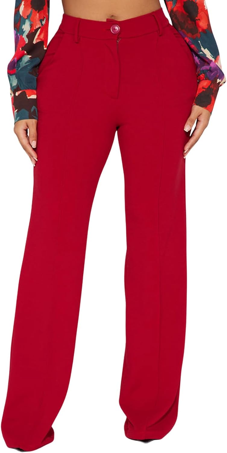 Women Stretchy Work Pants High Waisted Wrinkle Free Dressy Pants Business Casual Trousers 2025 - Image 2