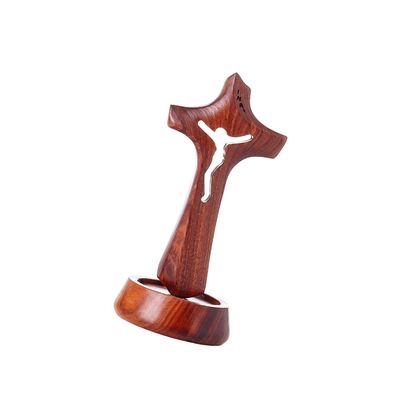 Kalttoy Multicolor Wooden Standing Crosses Ornament With Detachable Base For Special Event Home Decors Religious Ornament