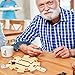 Exqline Wooden Hub for Mexican Train Dominoes with Felted Bottom Mexican Train Centerpiece Made of Superior Pine