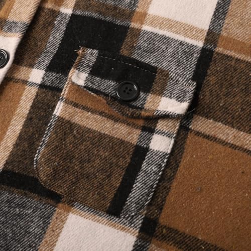 Abrigo largo de forro polar con suave textura y sofisticación en marrón 5