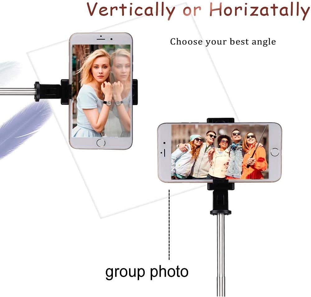 TDG K07 Selfie Stick Vertical and Horizontal Phone Orientation