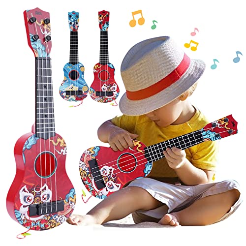 Windsfinr Ukulélé Enfants- Dès 3 Ans-Décoré avec des Motifs De Danse du Lion,Instrument De Musique Enfant,Jouet D… - Les Beatles, Paul McCartney, John Lennon, RIngo Starr, George Harrison Windsfinr Ukulélé Enfants- Dès 3 Ans-Décoré avec des Motifs De Danse du Lion,Instrument De Musique Enfant,Jouet D… – Image 3