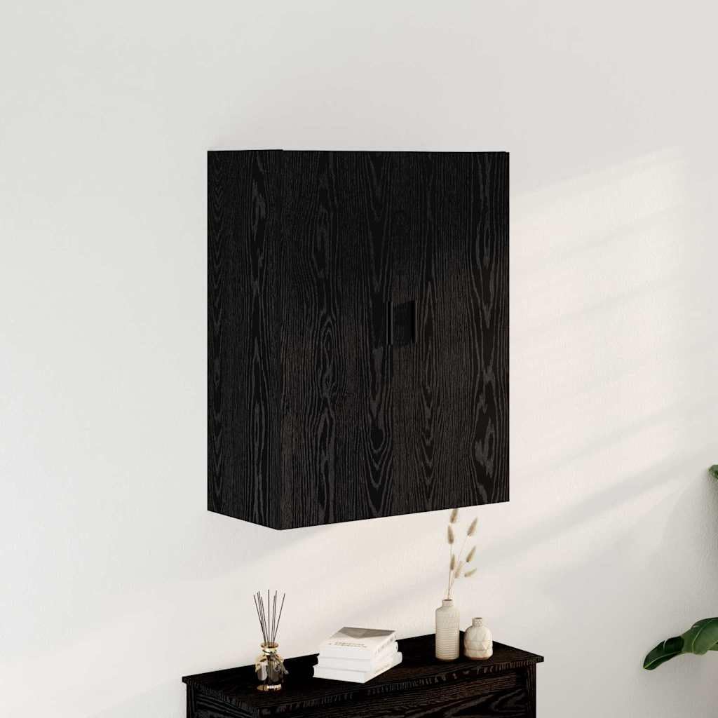 Meuble Salon Chêne Noir Armoire de Rangement Idéale pour Chambre