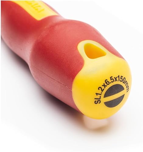 Miniatura 2 de SATA VDE - Destornillador de cabeza ranurada para electricistas aislados de 0.256 in con mango VDEHandle andS2 SteelBlade - ST61325SC, 0.256 x 5.906